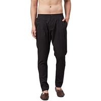 See Designs Men's Cotton Black Solid Casual Style Trouser Style Pyjamas-Sdpj105L (L)