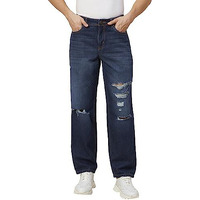 High Star Men's Regular Fit Stretchable Jeans (Hsmjns23009_3_32_Dark Blue | Rise Style: Mid Rise