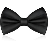 Label Punya Premium Pre-Tied Satin Bow Tie For Men  Adjustable Formal Tie For Weddings, Parties, Proms & Business Events  Classic & Trendy Colors  Gift For Groomsmen, Birthdays-Black