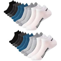 Sjeware Polyester 10 Pairs Sports Solid Ankle Length Socks For Men & Women, Multicolor, Pack Of 10, Free Size,101