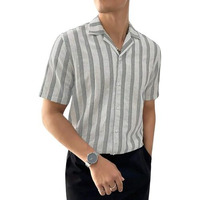 Lymio Shirt For Men|| Regular Fit Shirt For Men (Crush-Lining-Grey-L)