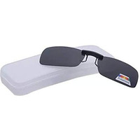 Visions India Uv400 Lens Black Cool Polarized Clip-On Square Unisex Sunglasses