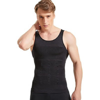 Probuy Tummy Tucker Vest For Men Tummy Control Undershirt Abs Abdomen Slim Stretchable Vest Compression Tank Top, Slimming Body Shaper Vest For Gym, Workout (Black, Xl)