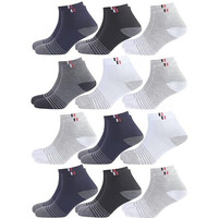 Sjeware Polyester 12 Pairs Stripped Ultra Soft Ankle Length Socks For Men & Women, Multicolor, Pack Of 12, Free Size,102