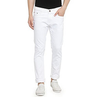 Ben Martin Men's Regular Fit Stretchable 36 Size White Cotton Denim Jeans Pant For Men, Jj3-1
