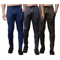 Mack Jonney Ddry Solid Lycra Multicolor Mid Rise Trackpants For Men (Pack Of 3)-Ddry__Dd10__Blu__Gry__Olv__03-Xxl