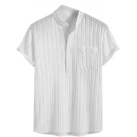 Royalica Men's Solid Shirt With Chest Pocket Short Sleeve Shirt For Summer Outdoor Activities. (In, Alpha, 2Xl, White)