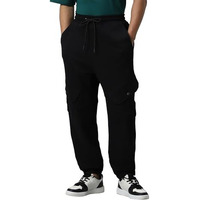 Bewakoof Air 1.0 Men's Solid Super Loose Fit Joggers_580389_Black_L