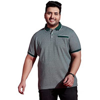 Bigbanana Plus Size Men's Regular Fit Solid Polo Tshirt (Giyaan,Green,7Xl)