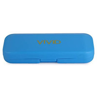 Vivid Vision Unisex Adult Lightweight Eyewear Specs Case Cover | Protect Eye Glasses | Chashma Dibbi | Spectacle Box | Closure -Push Button | Plastic | Ap-289 | Blue