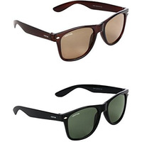 Creature Sunglasses Combo With Uv Protection (Lens-Brown & Green||Frame-Brown & Black||Sun-002-003)