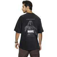 Bewakoof Official Marvel Merchandise Men's Graphic Print Oversized Fit Half Sleeve Round Neck Cotton T-Shirt