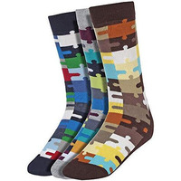 Creature Men's Cotton Calf Length Colorful Casual Socks Combo Of 3 (Scs-1501)