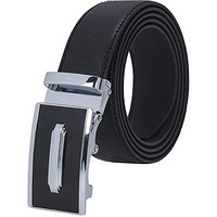 Labnoft Mens Pu Leather Auto Lock Belt (Black, Belt-033)