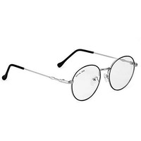Royal Son Full Rim Metal Round Anti-Reflection Lens Eyeglasses Unisex Mens Women Optical/Spectacle/Eyewear Frame - Silver