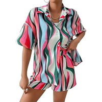 Leriya Fashion Mens Rayon Co-Ord Set Regular Fit Night Dress (Lf-Ms-6117&Sh197_Pink_M)