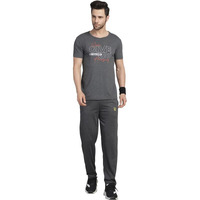 Vimal Jonney Anthracite Cotton Printed Co-Ord Set Tracksuit For Men