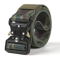 Contacts Men's Synthetic Quick Release Buckle Nylon Belt | Nylon Belt For Men (Free Size, Army Camouflag)