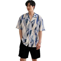 Dhruvi Trendz Mens Rayon Men's Casual Shirt Regular Fit Western (Dt-Ms-6125_Blue_L)
