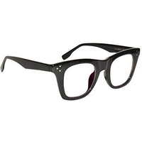 Peter Jones Unisex Anti Glare Square Nerdy Optical Frame (Large, Black)