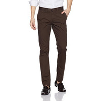 Amazon Brand - Symbol Men's Slim Fit Cotton Casual Trousers (Aw17Trs-02-12_Black Coffee_34)