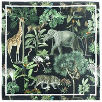 Peluche Jungle Allure Green Pocket Square For Men (14X14 Inches)