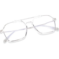 Peter Jones Unisex Clear Transparent Square Blue Light Blocking Computer/Gaming Glasses (Ag2811T)