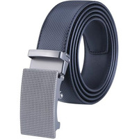 Labnoft Men's Auto Lock Pu Leather Belt (Belt-057-Mt-Black, Black)