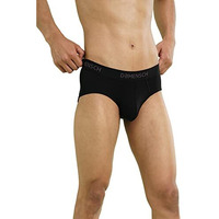 Damensch Mens Premium Cotton Solid Briefs Refrsh Single Of Peppermint Powered-Pack Of 1-Jet Black-Medium