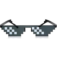 Fusked Thug Life Sunglasses - Pixelated Mosaic Glasses - Party Glasses Mlg Shades (12 Pixels) Made In India (Single)