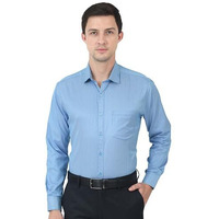 Miraan Men's Long Sleeve Formal Stripes Shirt (Sigformalbluexl_Blue_X-Large)