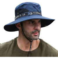 Alexvyan Round Hat Sun Visor Hats For Men Uv Protection Wide Brim Summer Cap For Boy Hat Uv Protection Breathable Casual Beach Hat, Safari Hat Sun Protection Cap For Travelling Safari(Black)