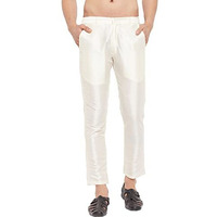 Vm Men's Cream Silk Blend Pant Style Pyjama || Silk Blend Straight Pant Style Pyjama || Ethnic Wear For Festivals, Weddings_Vmmpant005Cr_40