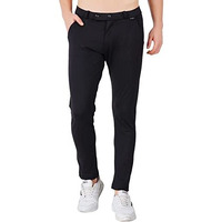 Vego Mens 4 Way Lycra Strechable Slim Fit Formal Mid Rise Trousers & Pant Black