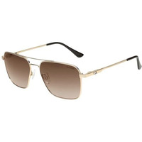 Tommy Hilfiger|Gold Full Frame Square Sunglasses|100% Uv Protected (Uv 400) Brown Gradient Faded Lens|Men's|Large|Th Troy C4 58 S