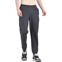 Fitinc 100% Cotton Regular Fit Zip Pocket Joggers For Men With Cuffed Ankles | Versatile Super Soft Travel Joggers For Lounging  Charcoal, X-Large