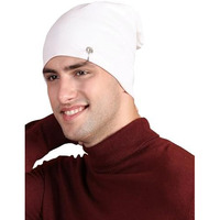 Vimal Jonney Men's Cotton Beanie Hat (Pack Of 1) (Ring_Cap_Wht_01_White_Free Size)
