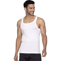 Xyxx Men Combed Cotton Vest, Regular Fit, Solid, Pack Of 1, Xygvest10M, Polar White, M