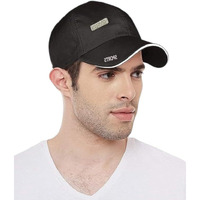 Drunken Soft Cotton Adjustable Unisex Cap For Men & Women | Stylish Freesize Summer Baseball, Sports, Cricket, Gym, Dance Cap | Branded Comfortable Head Hat With Strap | Black All Sports Topi