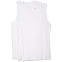 Marks & Spencer Men's Cotton Regular Fit Vest (Pack Of 3) (0000004417606_4760V_Large_White)