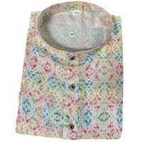 Foxdx Men's Cotton Blend Printed Long Kurta Suitable For All Indian Wedding, Occasions, And Festivals (Large, 08 White Chokadi)