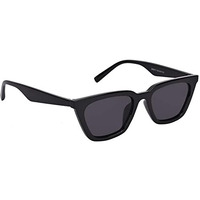 Nuvew Uv Protected Retro Wayfarer Sunglasses For Men & Women - (Black Lens | Black Frame | Medium Size | Nw-3517-32)