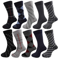 Rc. Royal Class Men's Calf Length Multicolored Cotton Socks (Pack Of 10 Pairs)