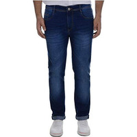 Ben Martin Men's Regular Fit Mid Rise Stylish Stretchable 38 Size Dark Blue Casusal Denim Jeans Pant, Jj3-9