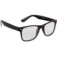 Nuvew Uv Protected Rectangular Unisex Sunglasses - (Clear Lens | Black Frame | Medium Size | Nw-82230-22)