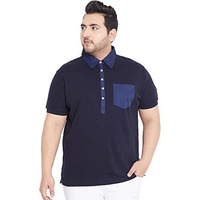 Bigbanana Men's Regular Fit Polo (Austin,Navy Blue,4Xl)