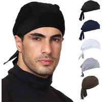 Bismaadh 5 Pack Head Wrap Skull Cap For Men & Women - Sweat Wicking Hemet Liner Beanie Bandana Fishing Outdoor Activity Multicolour