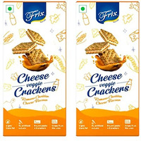 Frix Cheese Cream Veggie Cracker I Romano Cheddar Cheese Flavor (An Original Frix Recipe) - 160G (Pack Of 2)