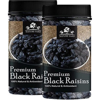 Nature Yard Black Raisins Seedless/Kali Kismis/Kishmish Dry Fruit - 600 Gm - Premium Afghani Seedless Dry Black Grapes - 2 * 300Gm