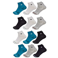 Sjeware 12 Pairs Solid Cotton Ankle Length Socks For Men & Women, Multicolor, Pack Of 12, Free Size